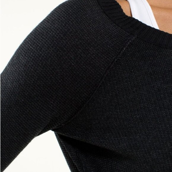 Lululemon - sz Large - Chai Time II Pullover in Black/Heathered Deep Coal - Picture 11 of 14